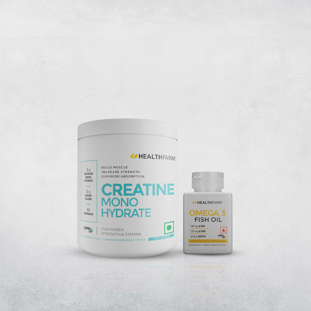 Healthfarm Muscle Creatine (250g) + Omega 3 Fish Oil