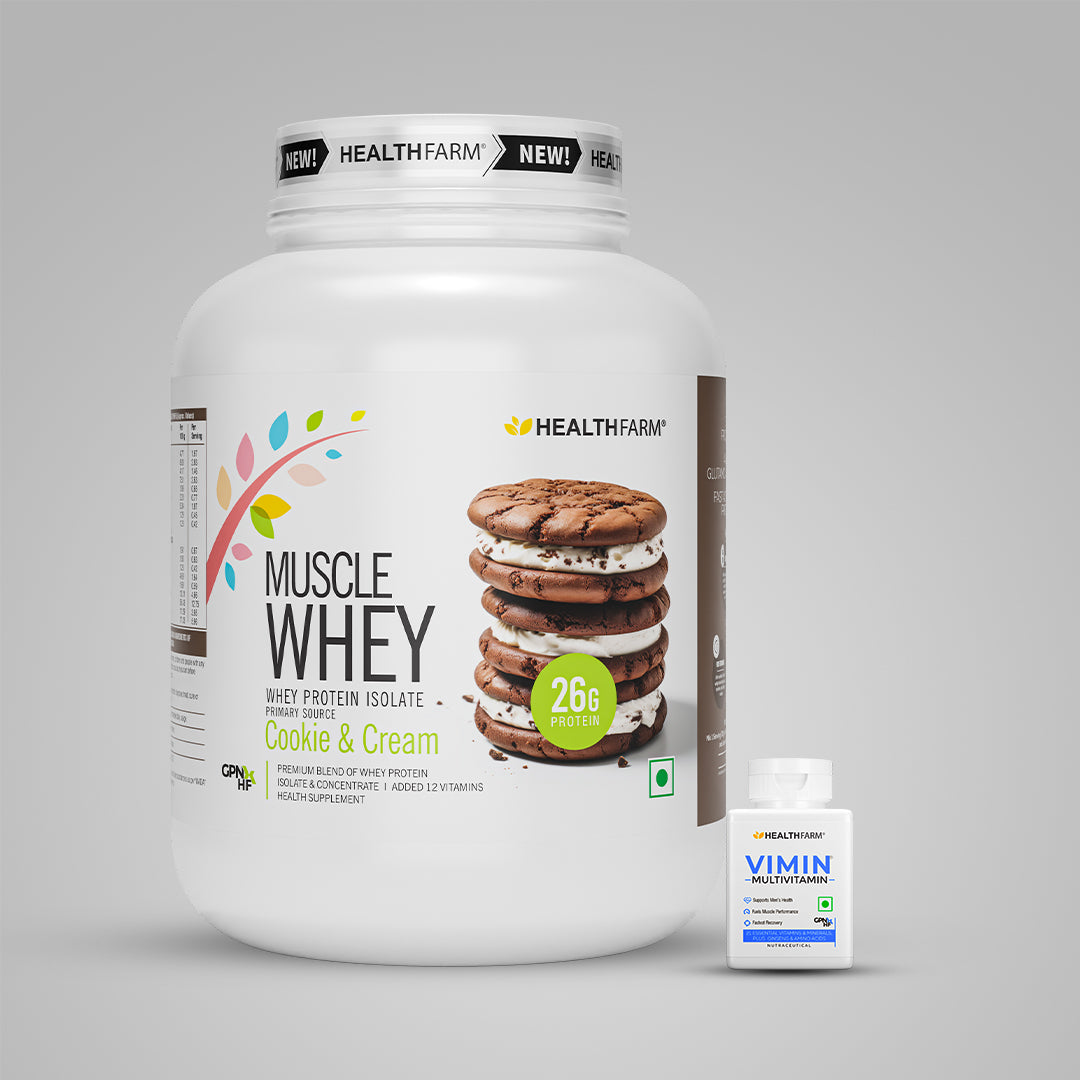 Healthfarm Muscle Whey Protein + Free Vimin