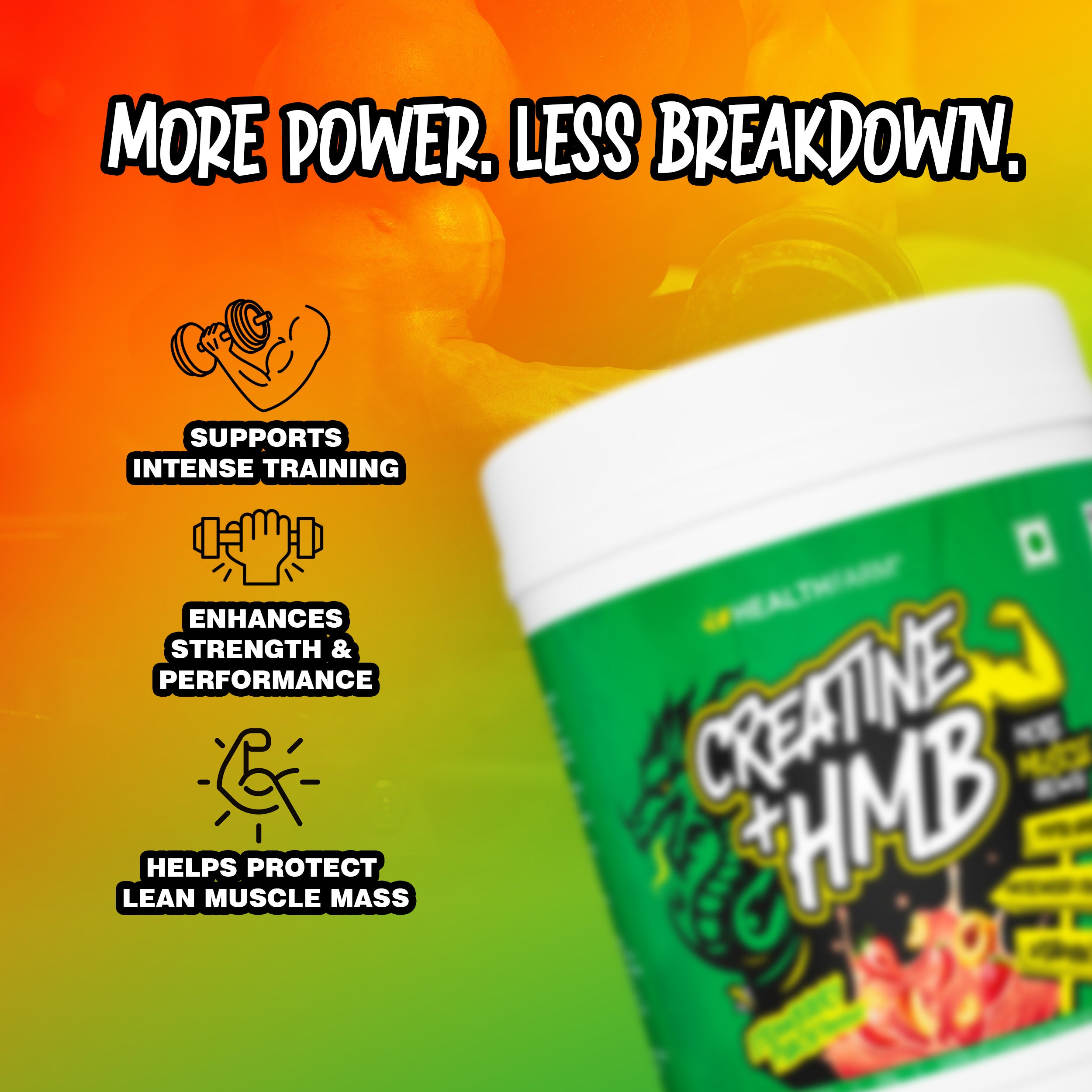 Healthfarm Creatine + HMB | Premium Creatine Formula for Muscle Growth