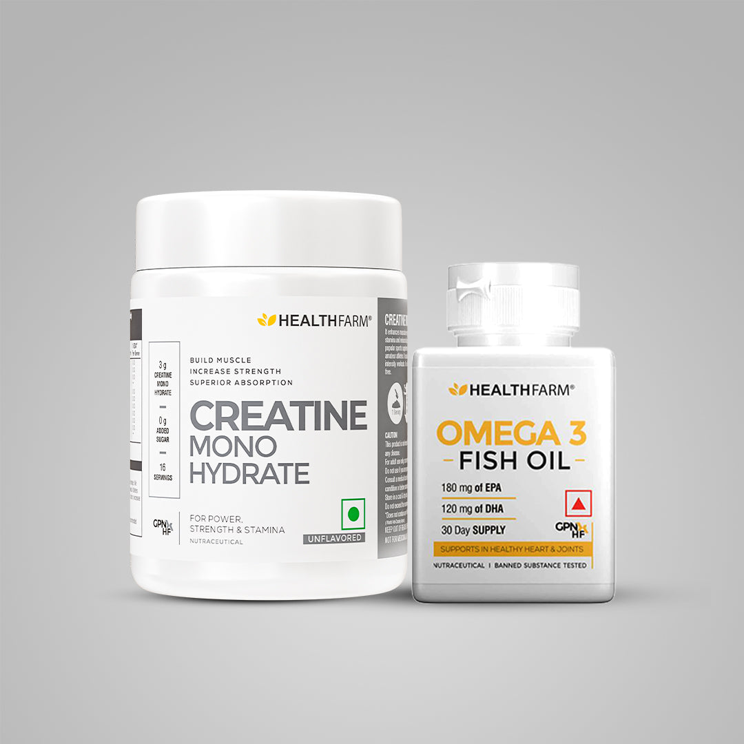 Healthfarm Omega 3 Fish Oil + Creatine Monohydrate (50g)