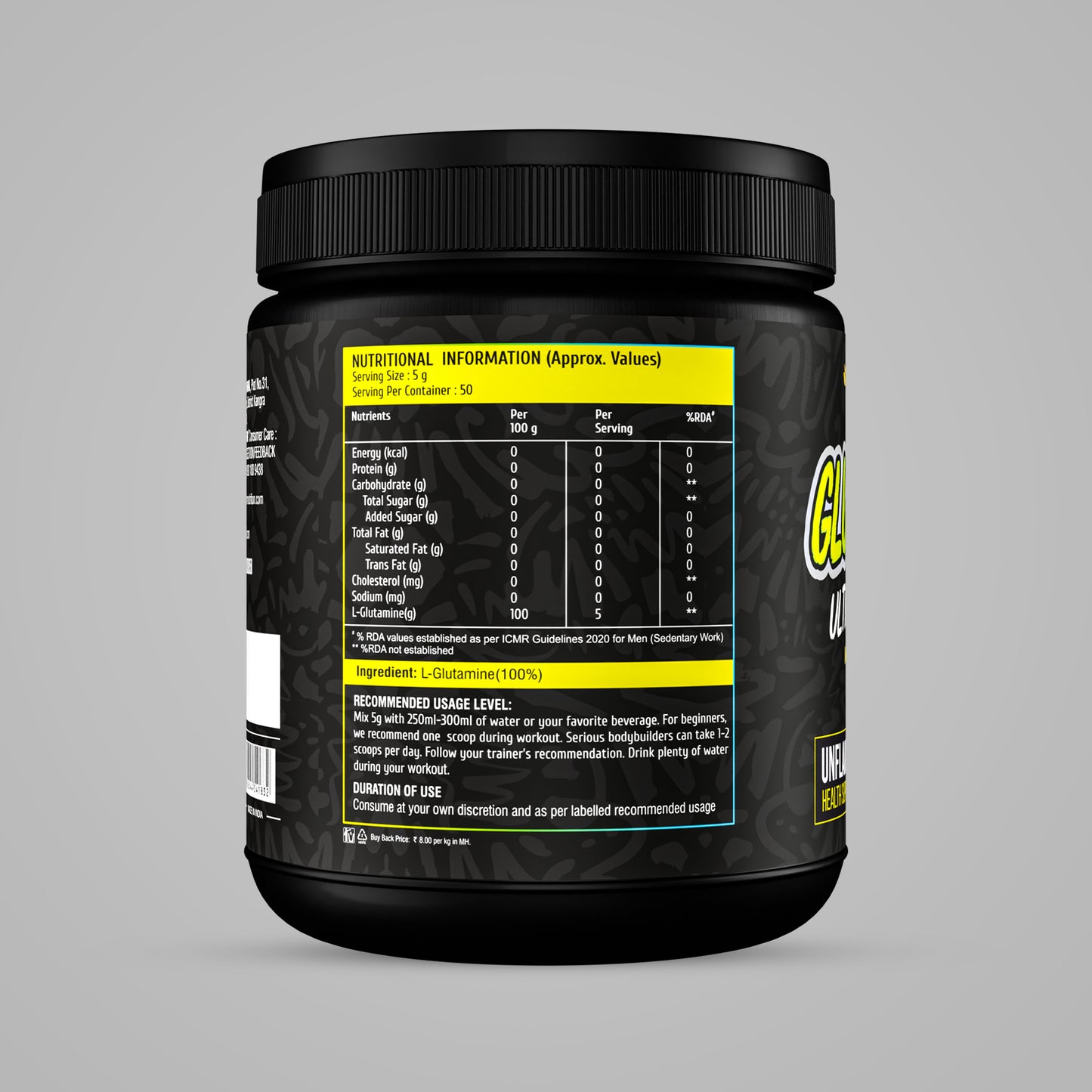 HealthFarm Glutamine Powder for Ultimate Power