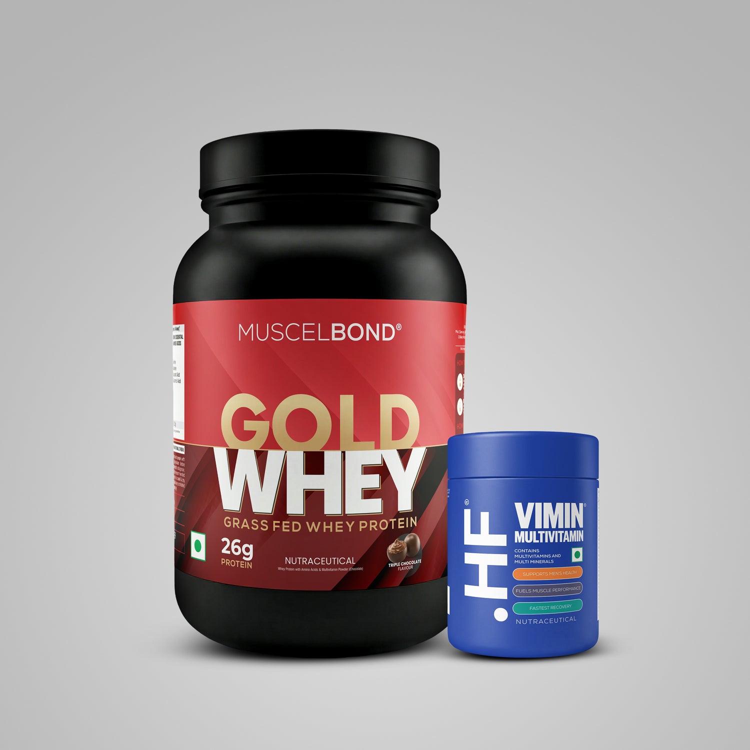 MuscelBond Gold Whey – Grass Fed Whey Protein | 26g Protein per Serving