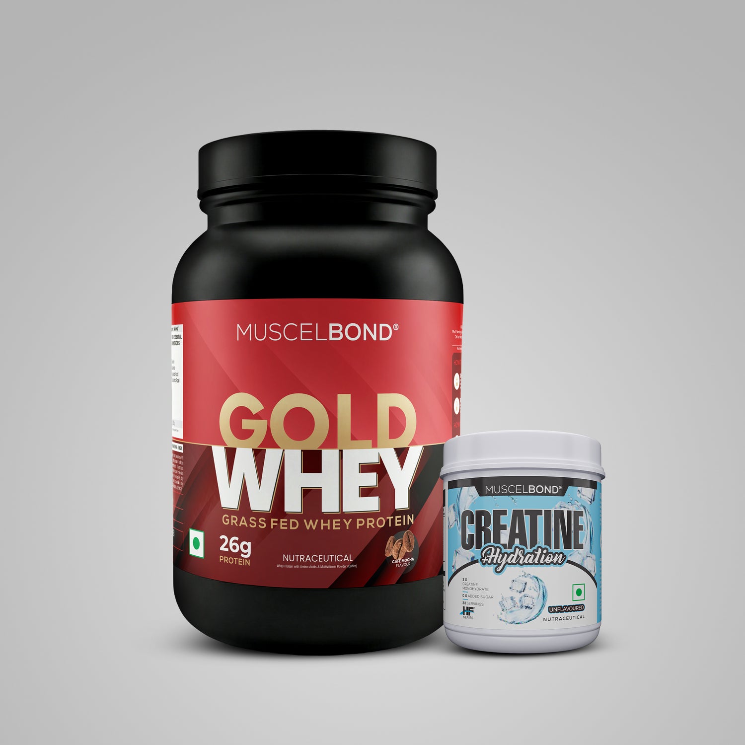 MuscelBond Gold Whey – Grass Fed Whey Protein | 26g Protein per Serving