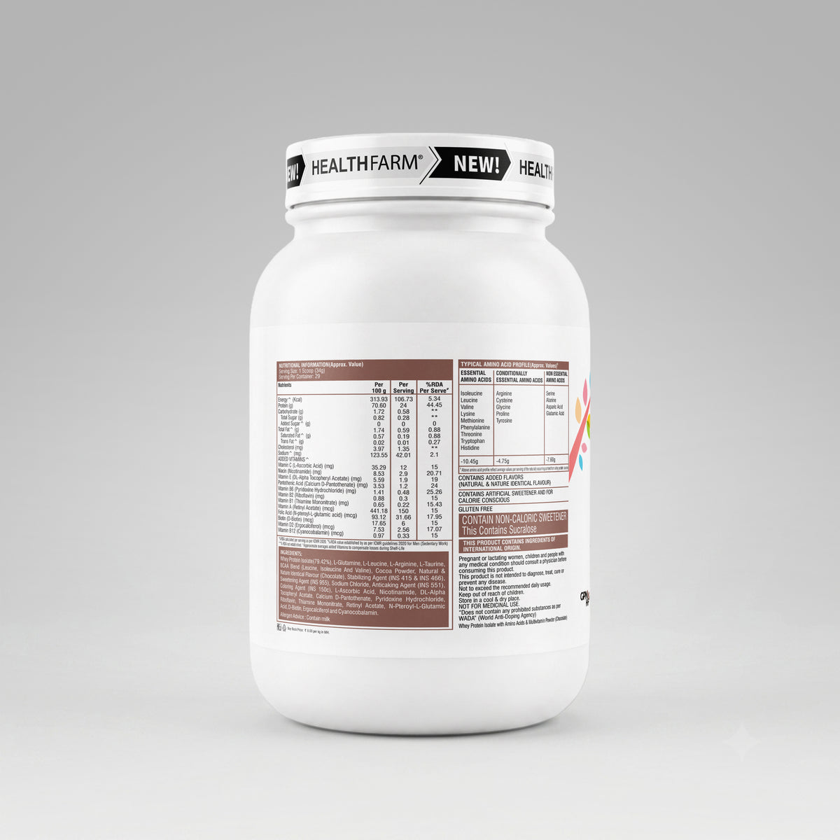HealthFarm Muscle Whey Isolate | Premium Blend of Whey Protein Hydrolysate and Isolate