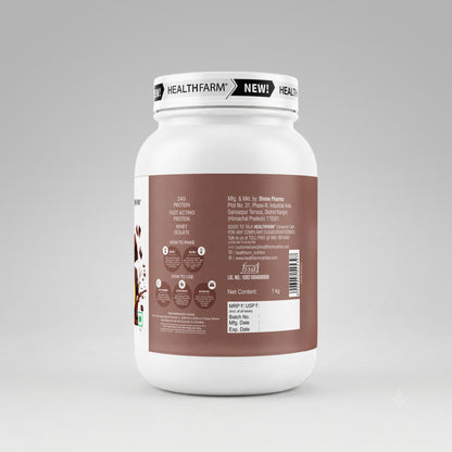 HealthFarm Muscle Whey Isolate | Premium Blend of Whey Protein Hydrolysate and Isolate