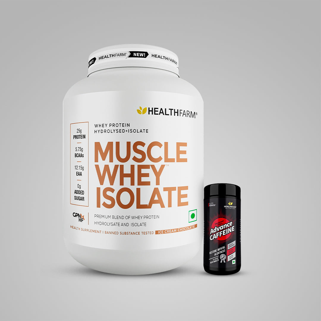 HealthFarm Muscle Whey Isolate | Premium Blend of Whey Protein Hydrolysate and Isolate