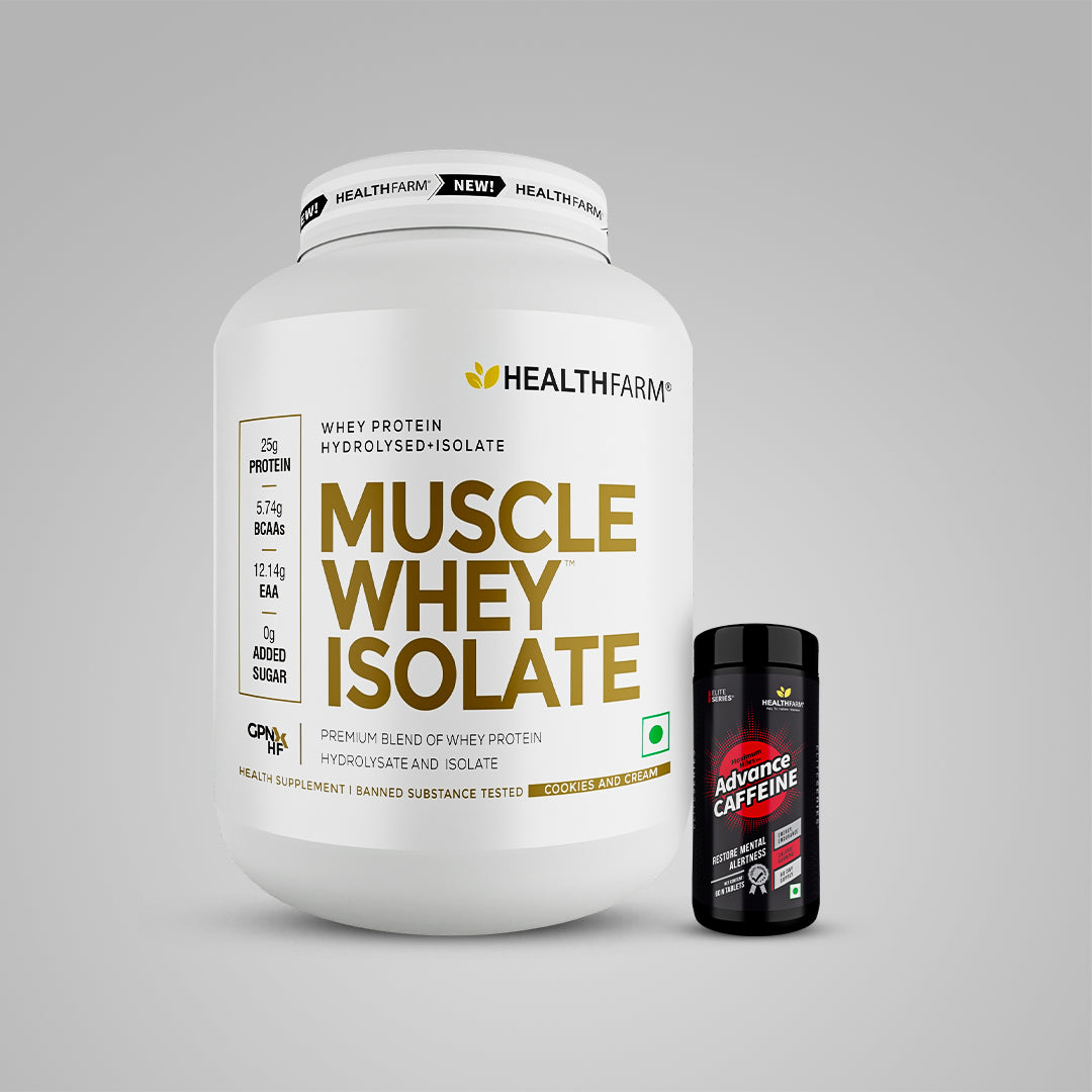 HealthFarm Muscle Whey Isolate | Premium Blend of Whey Protein Hydrolysate and Isolate