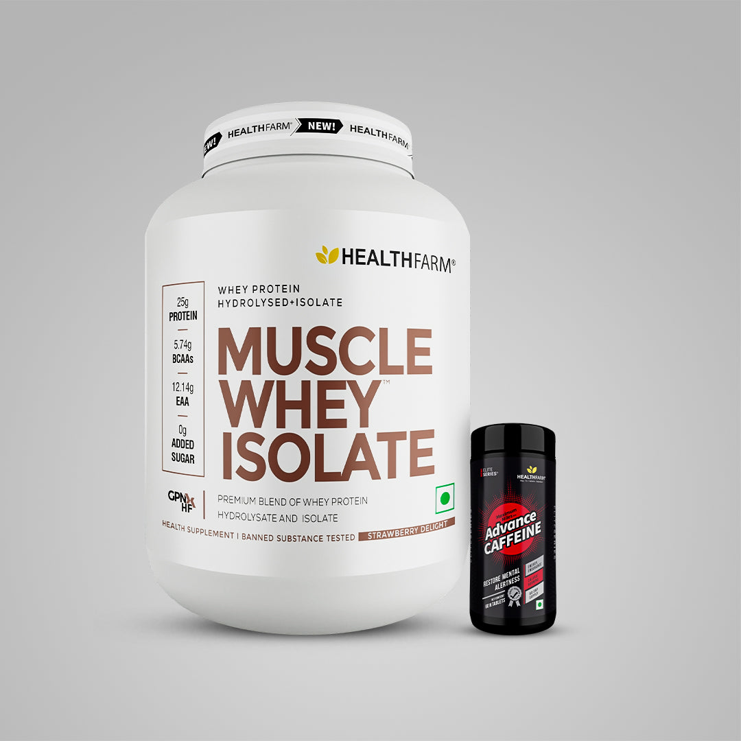 HealthFarm Muscle Whey Isolate | Premium Blend of Whey Protein Hydrolysate and Isolate