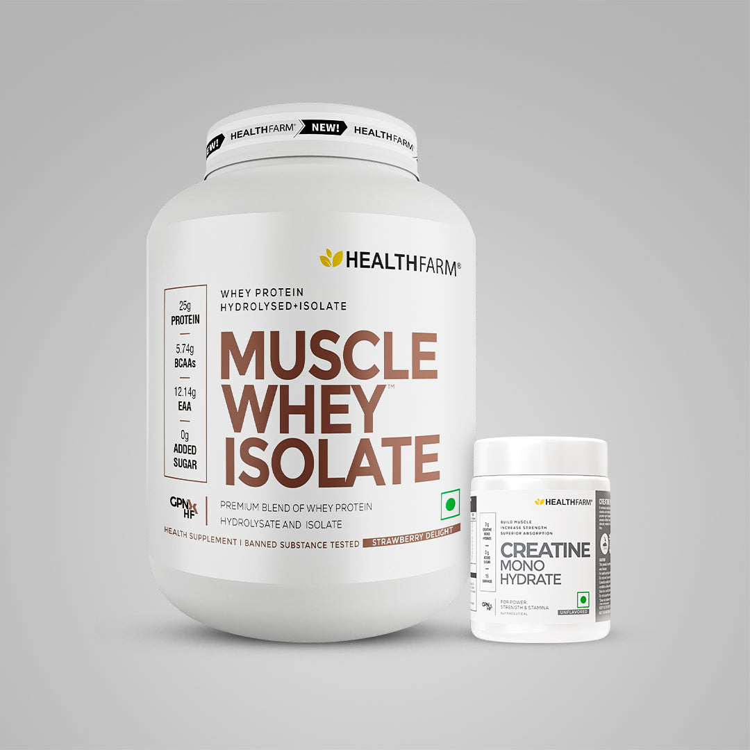 HealthFarm Muscle Whey Isolate | Premium Blend of Whey Protein Hydrolysate and Isolate