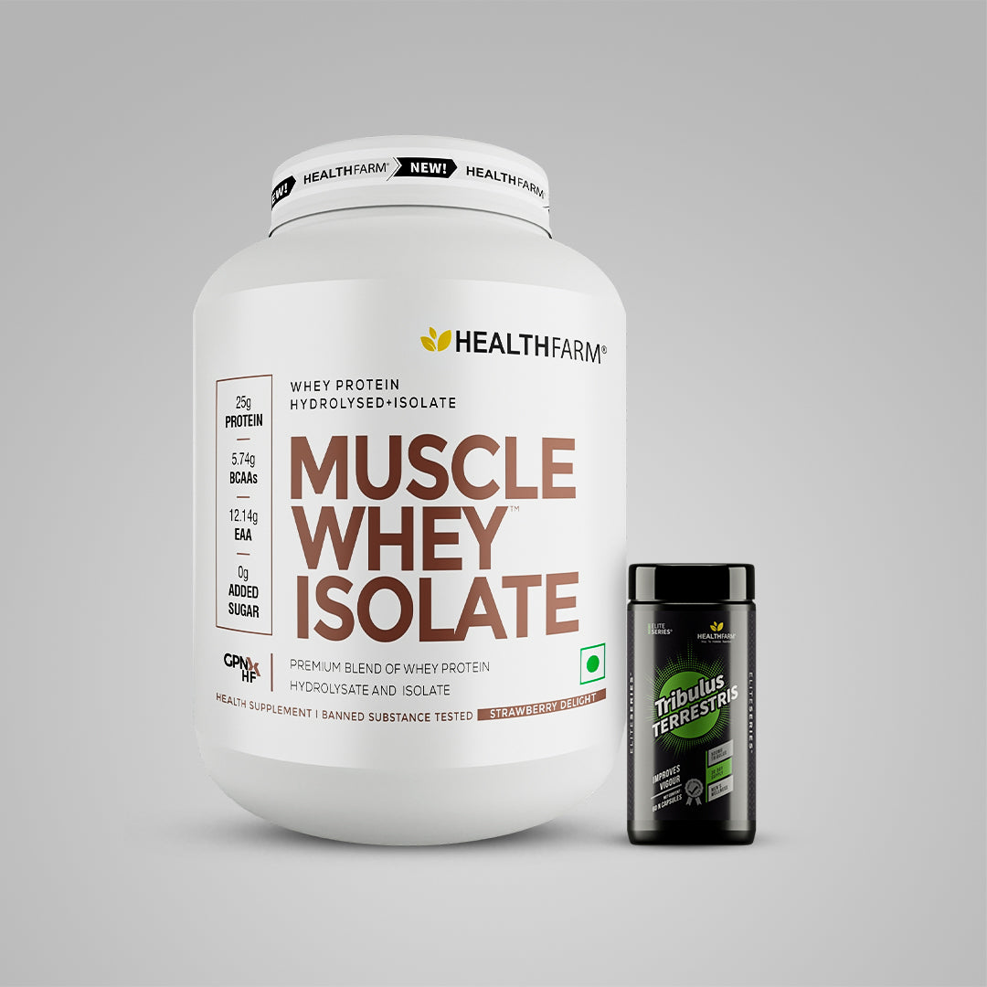 HealthFarm Muscle Whey Isolate | Premium Blend of Whey Protein Hydrolysate and Isolate