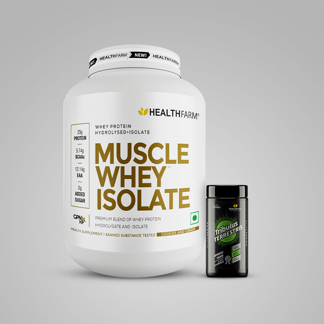 HealthFarm Muscle Whey Isolate | Premium Blend of Whey Protein Hydrolysate and Isolate