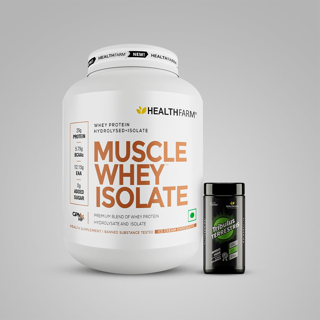 HealthFarm Muscle Whey Isolate | Premium Blend of Whey Protein Hydrolysate and Isolate