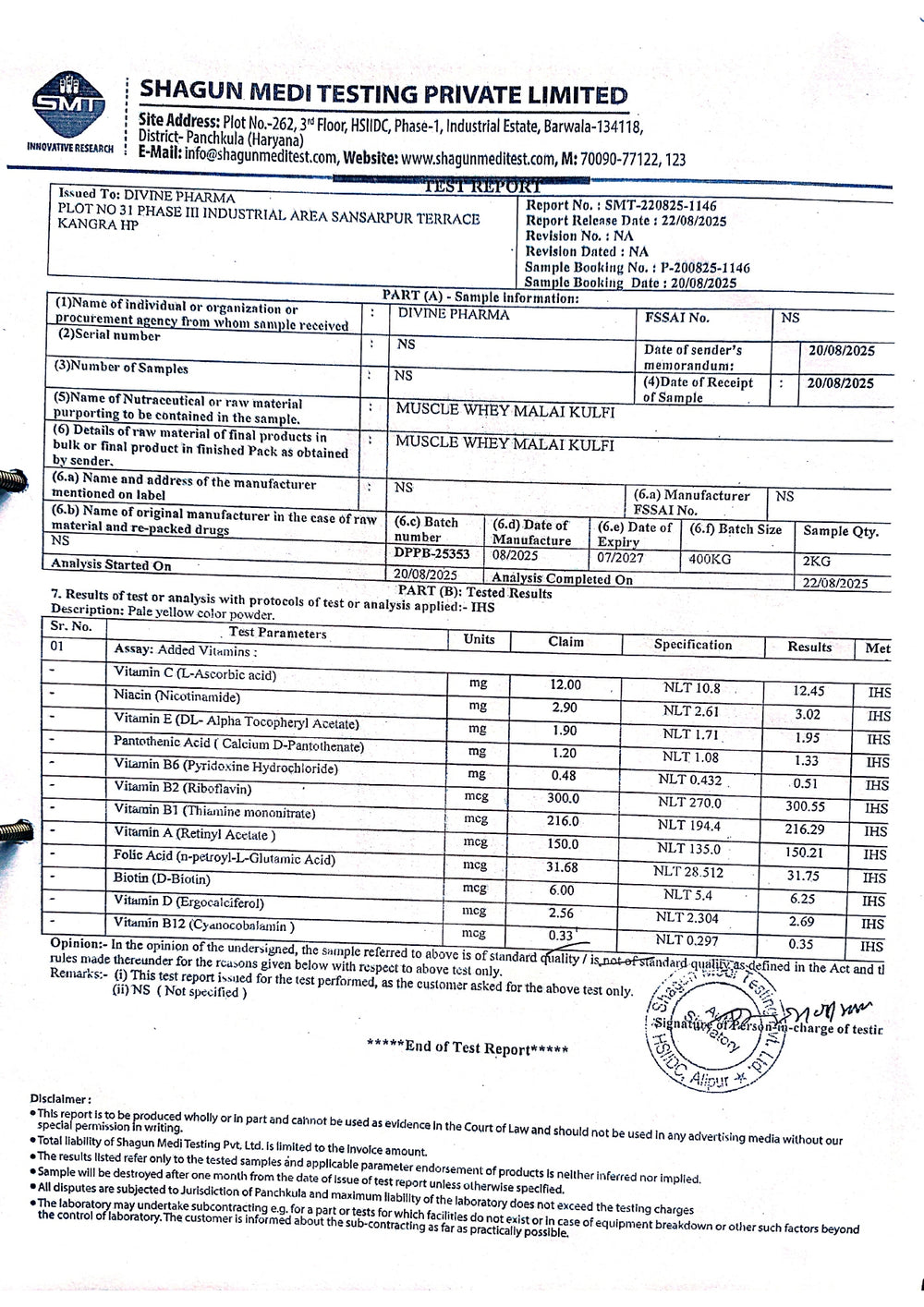Lab Test Reports - Page 5