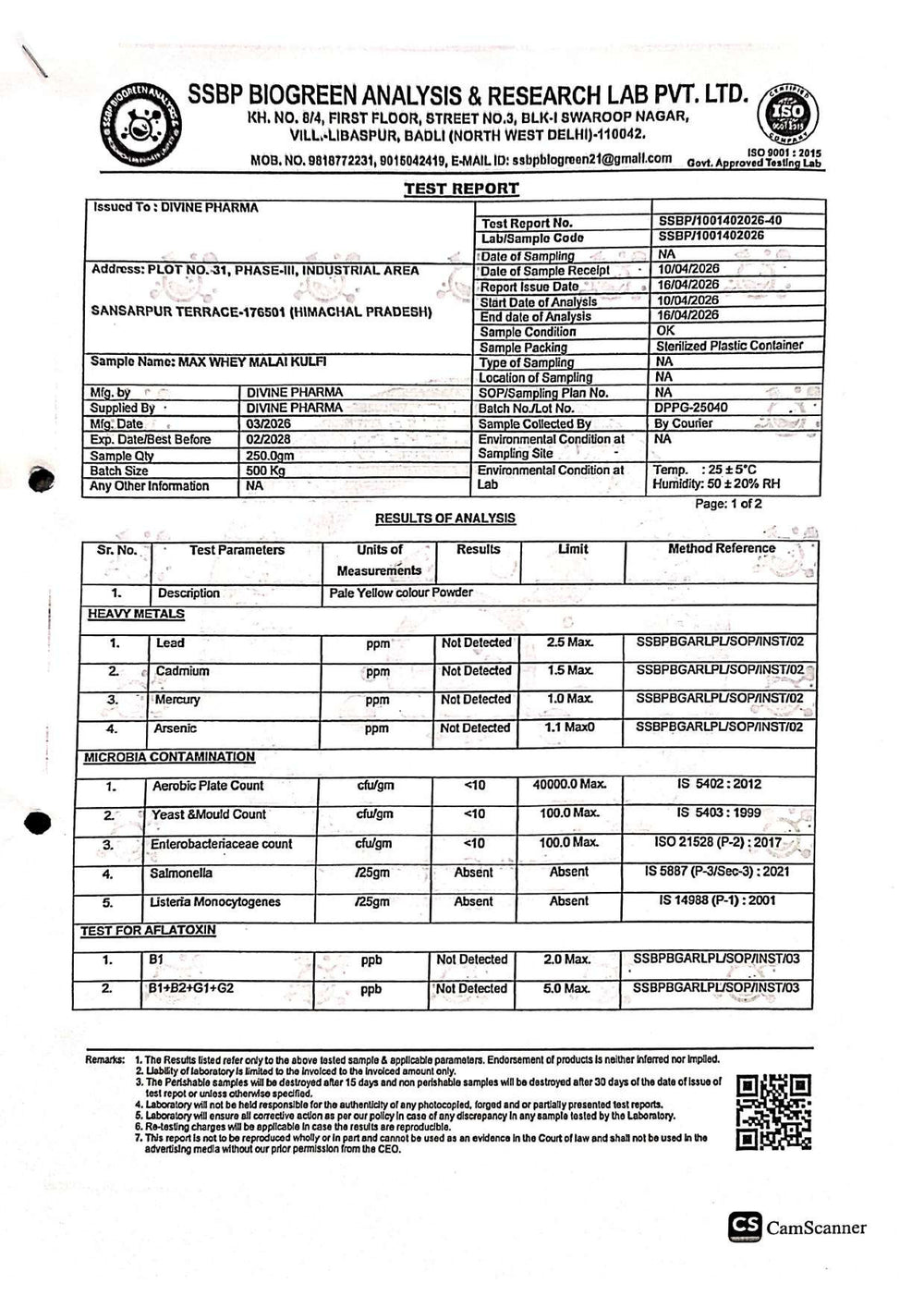 Lab Test Reports - Page 6