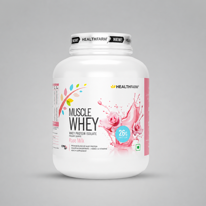 HealthFarm Muscle Whey Protein Isolate & Concentrate | Premium Blend of Whey Protein