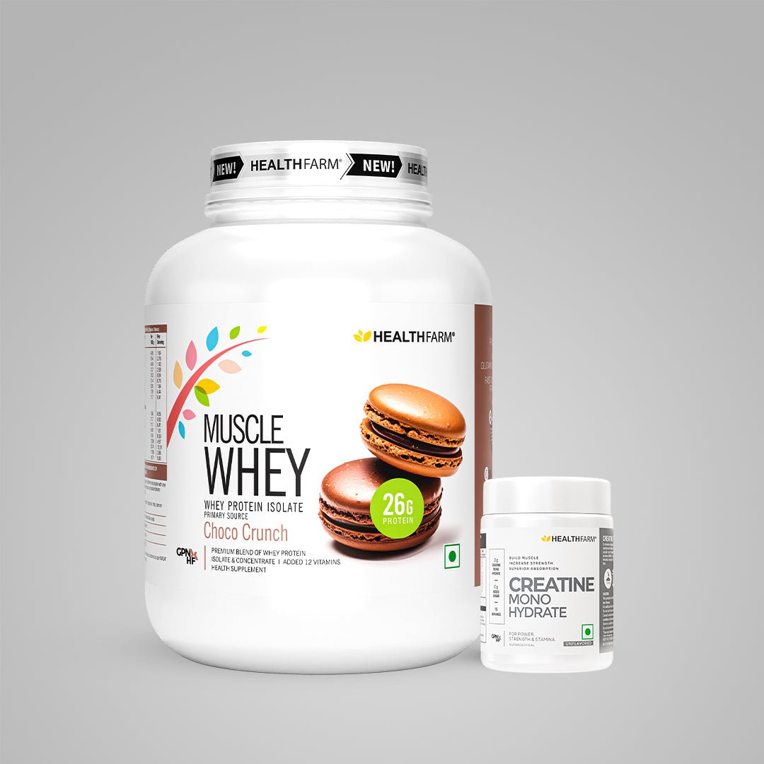 HealthFarm Muscle Whey Protein Isolate & Concentrate | Premium Blend of Whey Protein