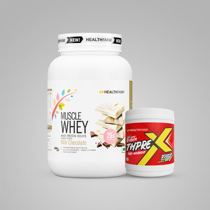 Healthfarm Muscle Whey (1KG) + ThPreX Pre Workout (20 Servings)