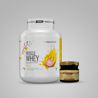 Healthfarm Muscle whey 2kg + Creatine 100g + Shialjit gold & kesar