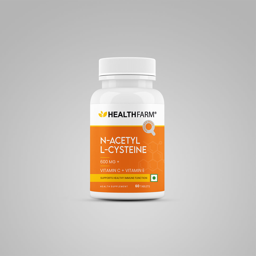 Healthfarm N-Acetyl L-Cysteine (NAC) + Vitamin C | 60 Tab