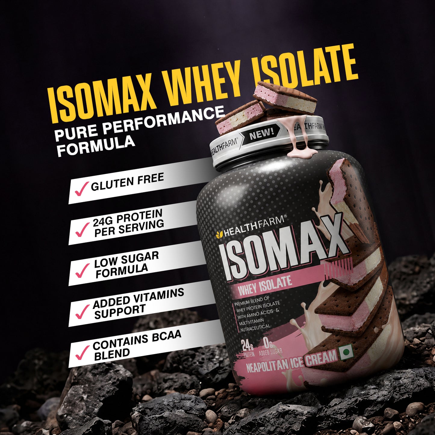 Healthfarm ISOMAX Whey Isolate – 24g Protein
