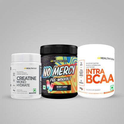 Healthfarm No Mercy + Intra BCAA + Creatine (100g)