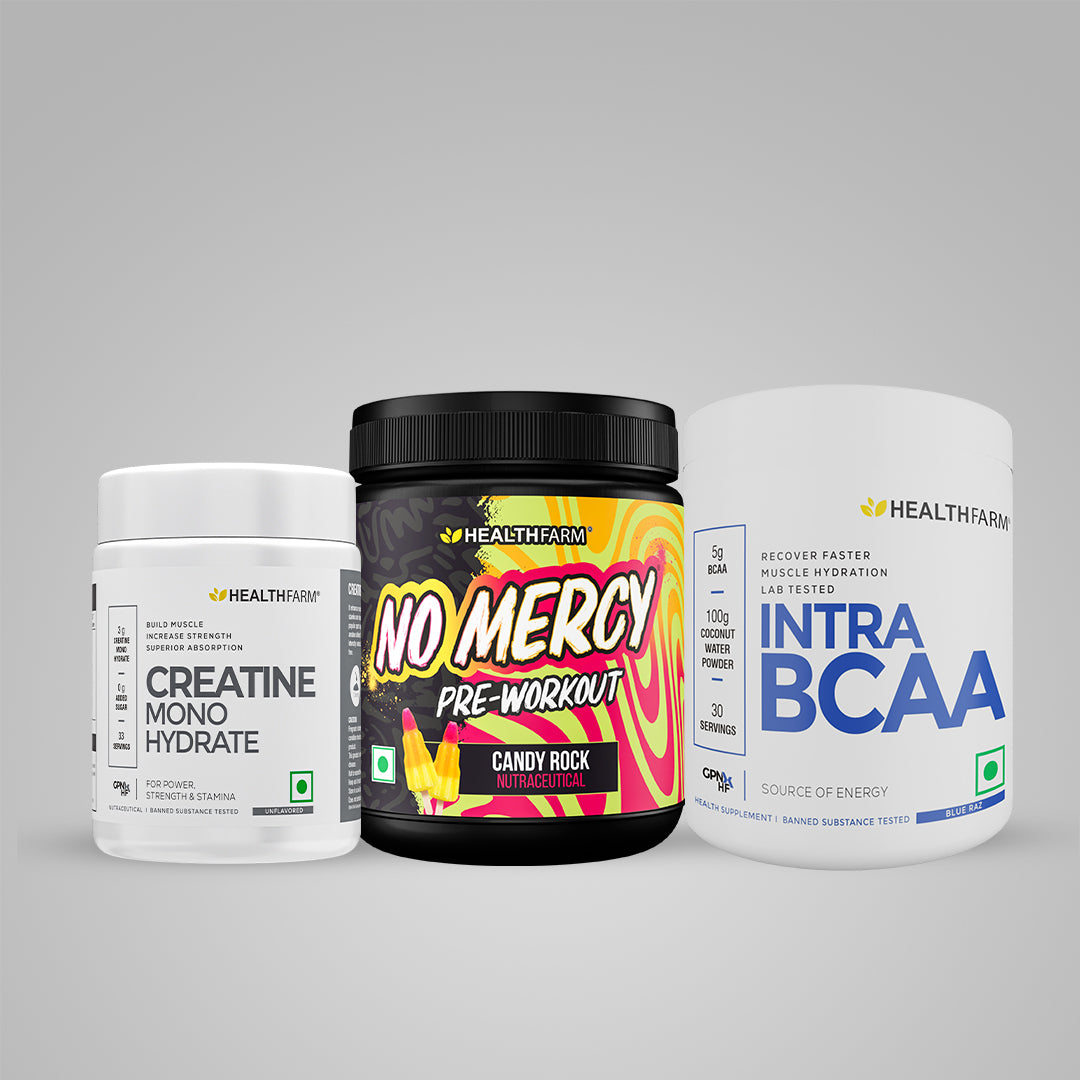 Healthfarm No Mercy + Intra BCAA + Creatine (100g)