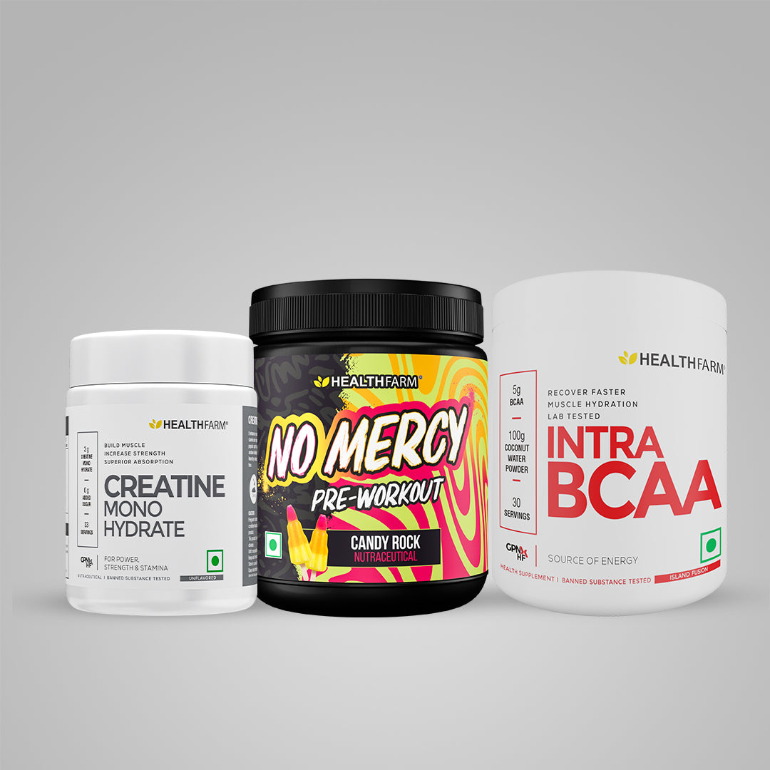 Healthfarm No Mercy + Intra BCAA + Creatine (100g)