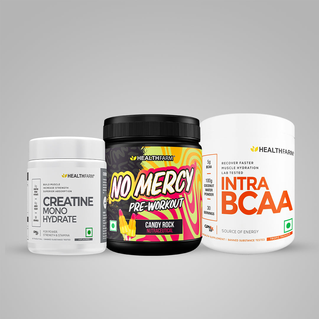 Healthfarm No Mercy + Intra BCAA + Creatine (100g)
