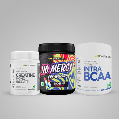 Healthfarm No Mercy + Intra BCAA + Creatine (100g)