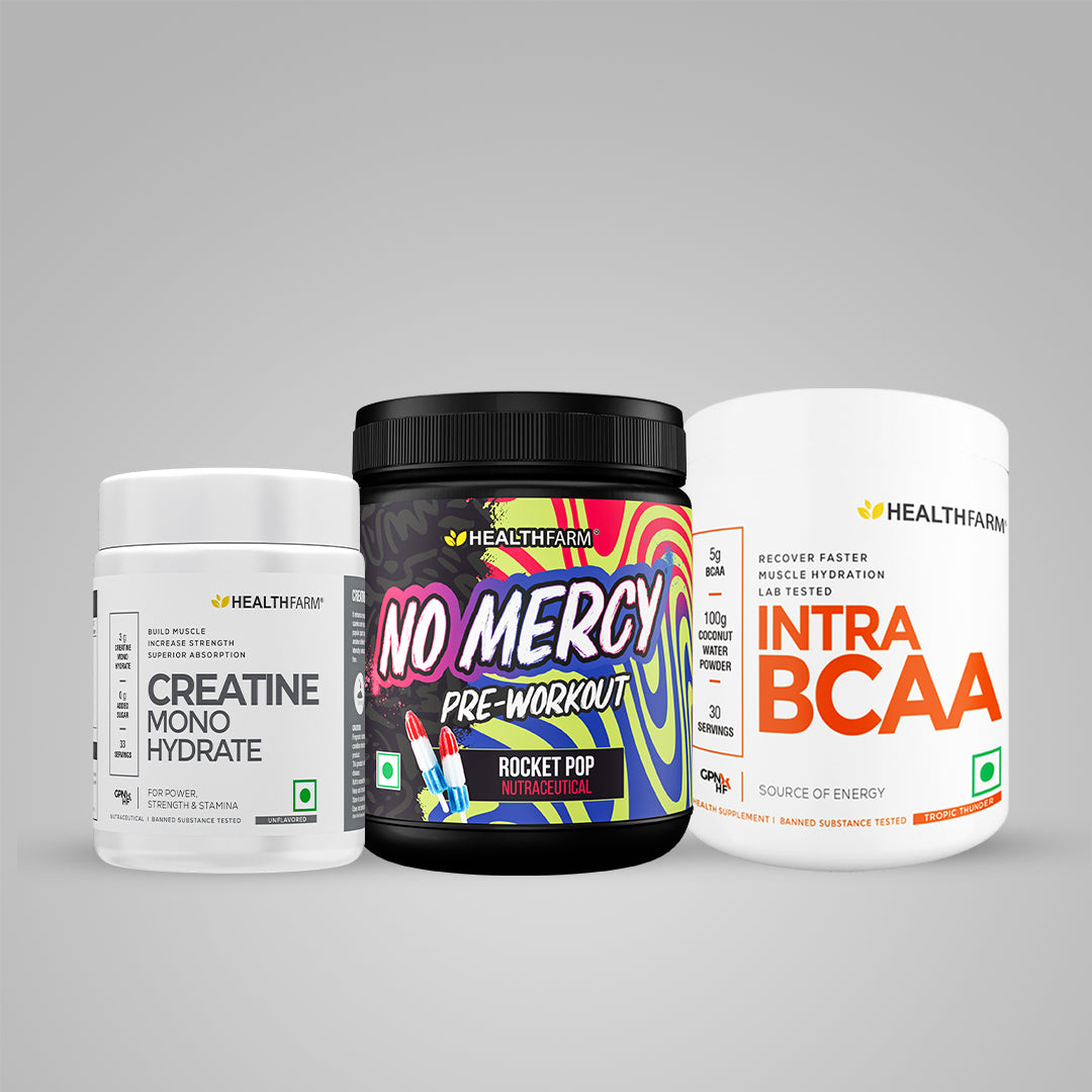 Healthfarm No Mercy + Intra BCAA + Creatine (100g)
