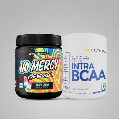 Healthfarm No Mercy Pre Workout + Intra BCAA (180G)