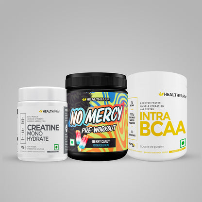 Healthfarm No Mercy + Intra BCAA + Creatine (100g)
