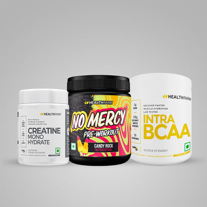 Healthfarm No Mercy + Intra BCAA + Creatine (100g)
