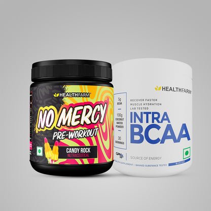 Healthfarm No Mercy Pre Workout + Intra BCAA (180G)