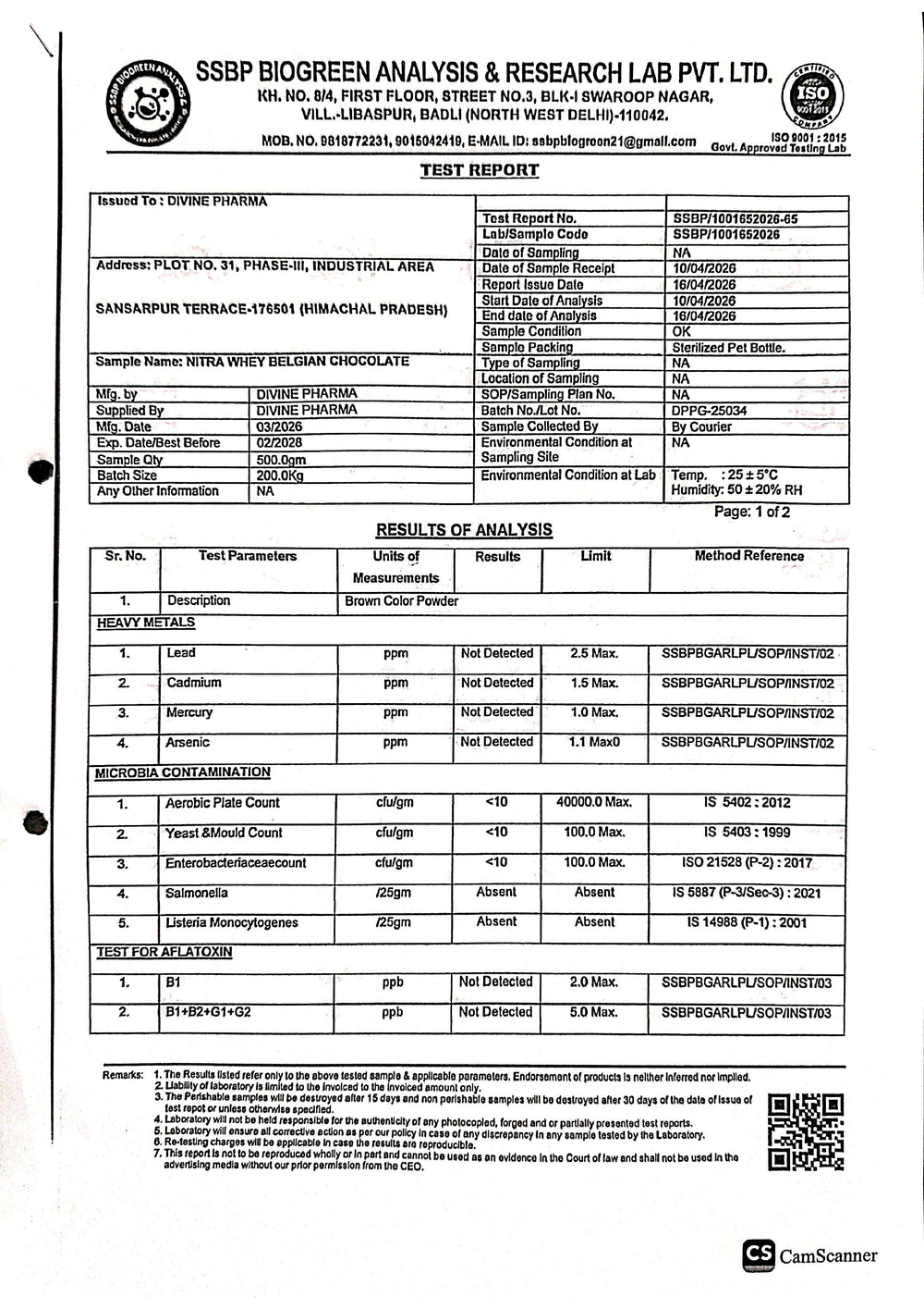Lab Test Reports - Page 2