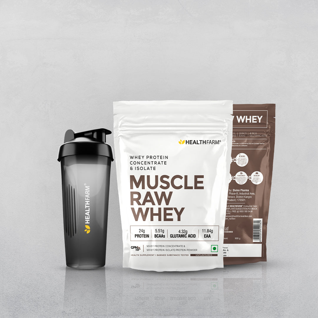 Healthfarm Muscle Raw Whey Protein Concentrate &amp; Isolate Powder - Healthfarm Nutrition