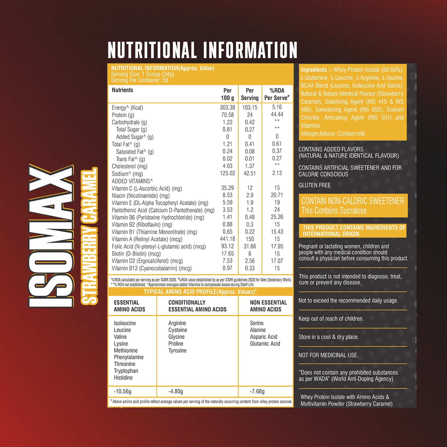 Healthfarm ISOMAX Whey Isolate – 24g Protein