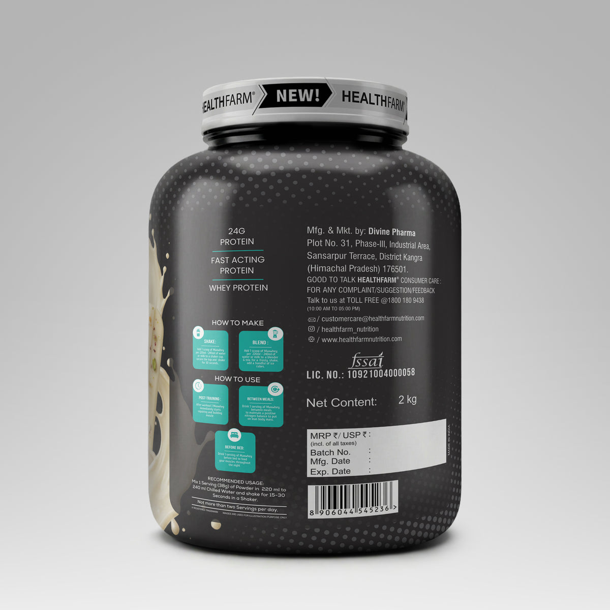 Healthfarm MaxWhey Protein | 24g Protein