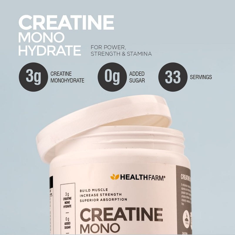 Healthfarm Muscle Creatine Monohydrate, (100g)