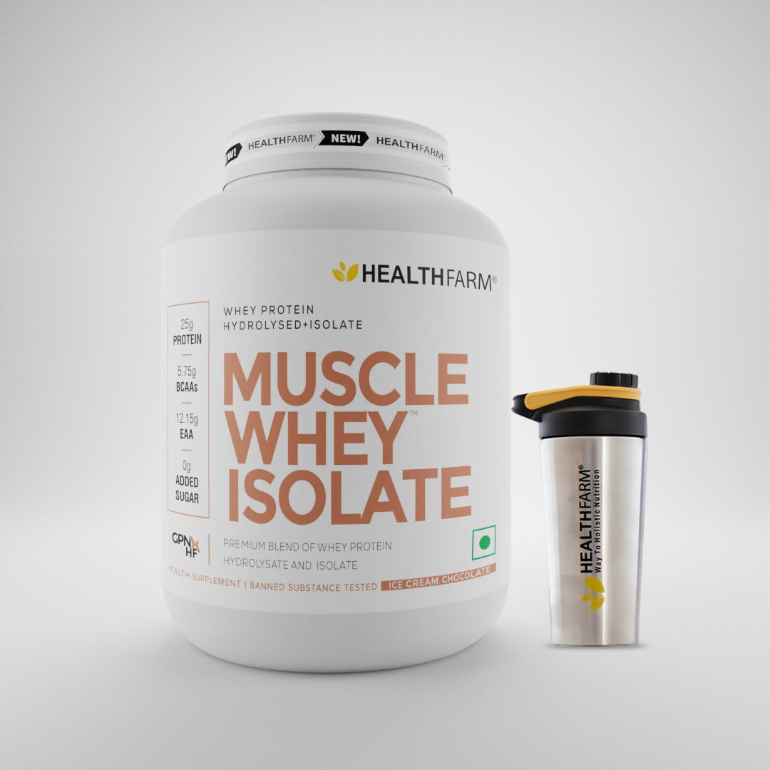 HealthFarm Muscle Whey Isolate | Premium Blend of Whey Protein Hydrolysate and Isolate - Healthfarm Nutrition