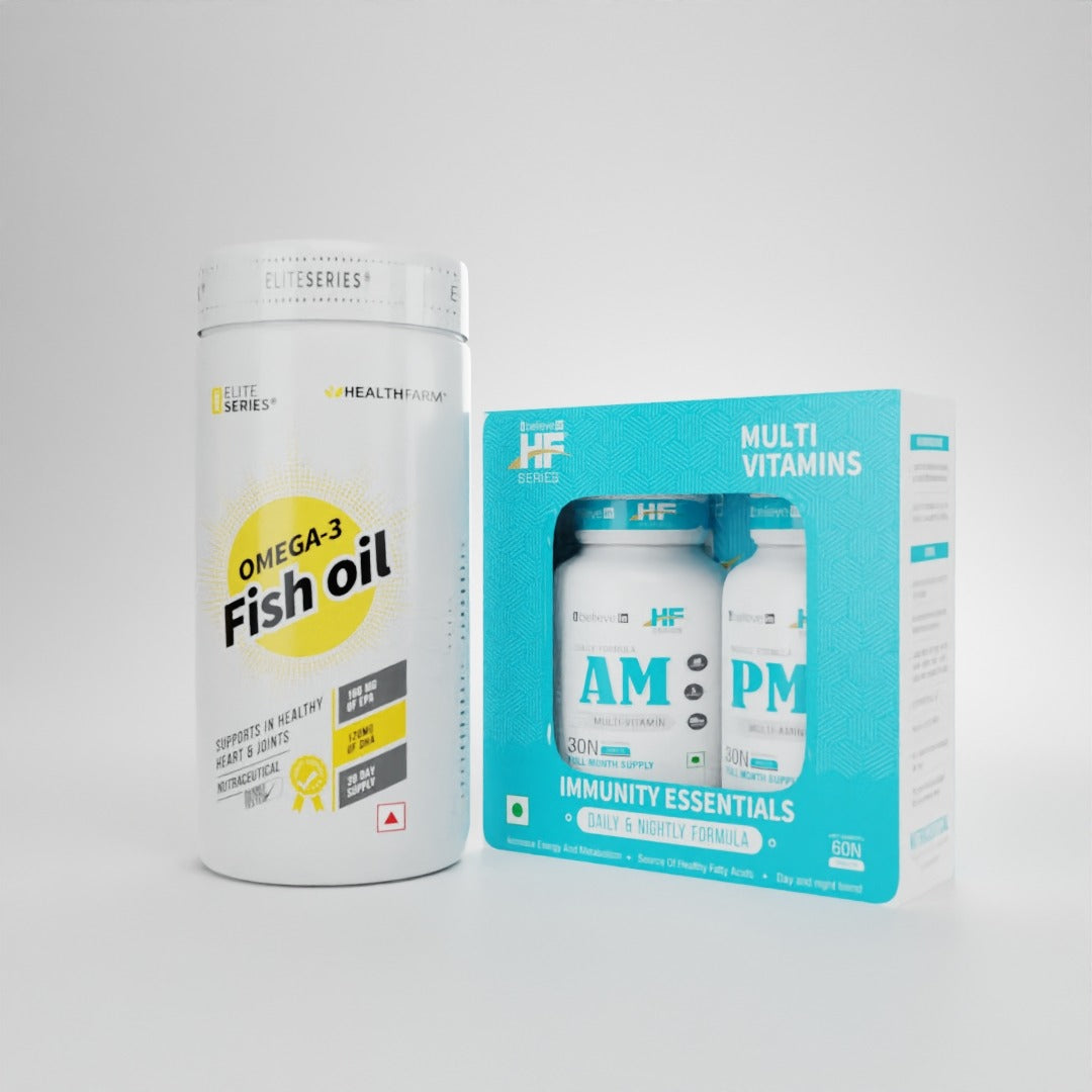 Healthfarm AM PM Multivitamins + Omega-3 Fish Oil