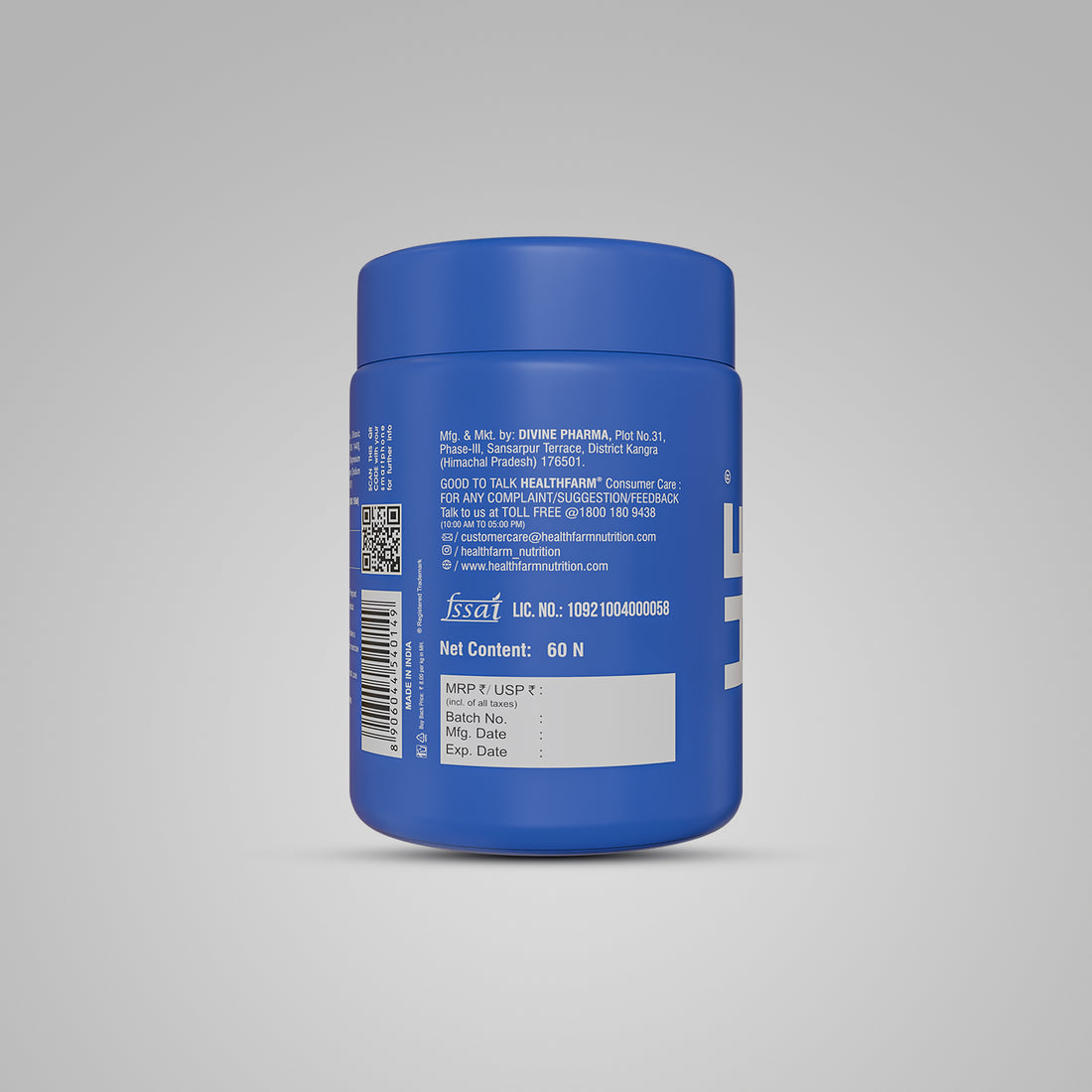 HealthFarm Advance Caffeine Tablets for Men and Women (60 Tab)