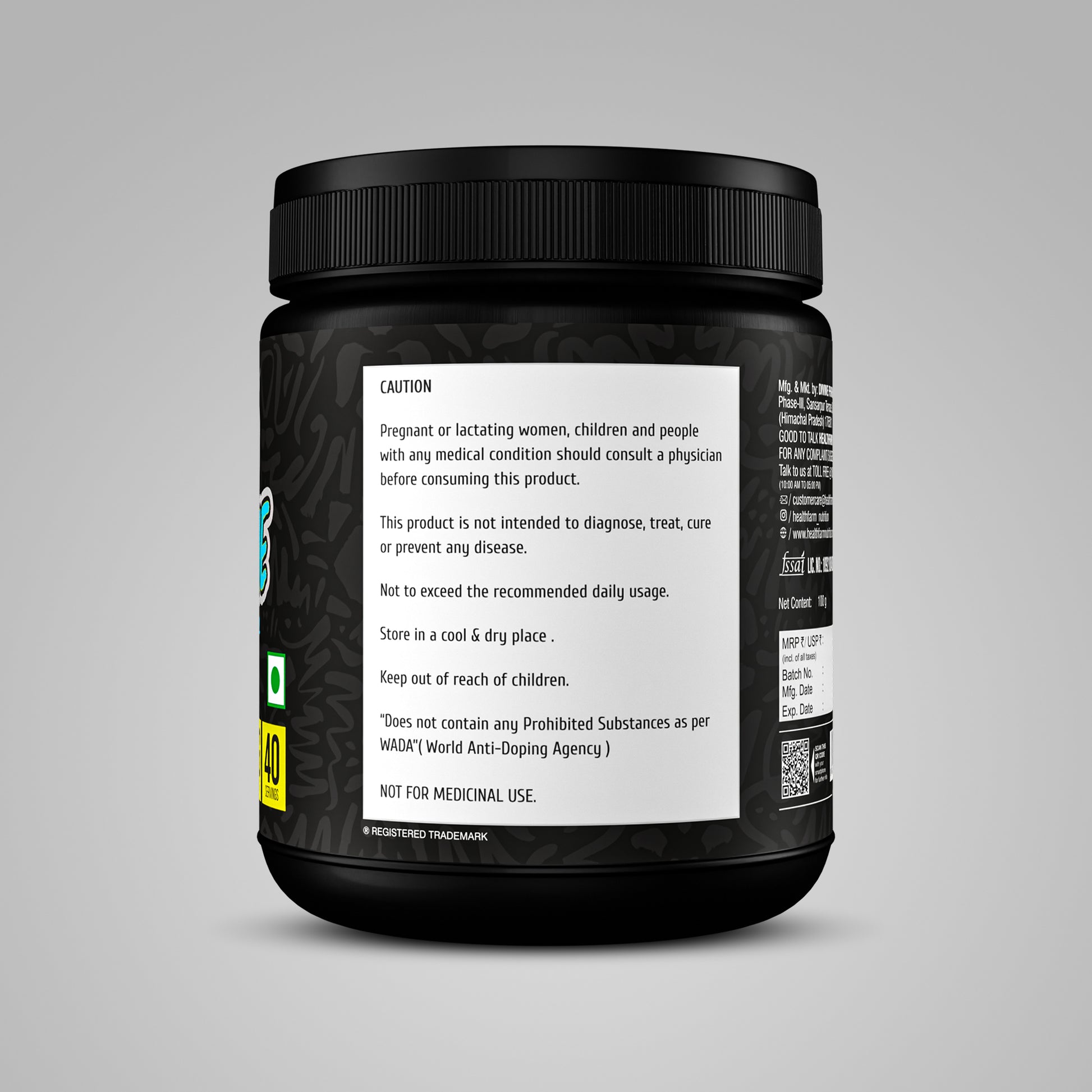 100% Pure Beta Alanine Powder(100g), Unflavoured - HealthFarm Healthfarm Nutrition 100% Pure Beta Alanine Powder(100g), Unflavoured - HealthFarm Healthfarm Nutrition