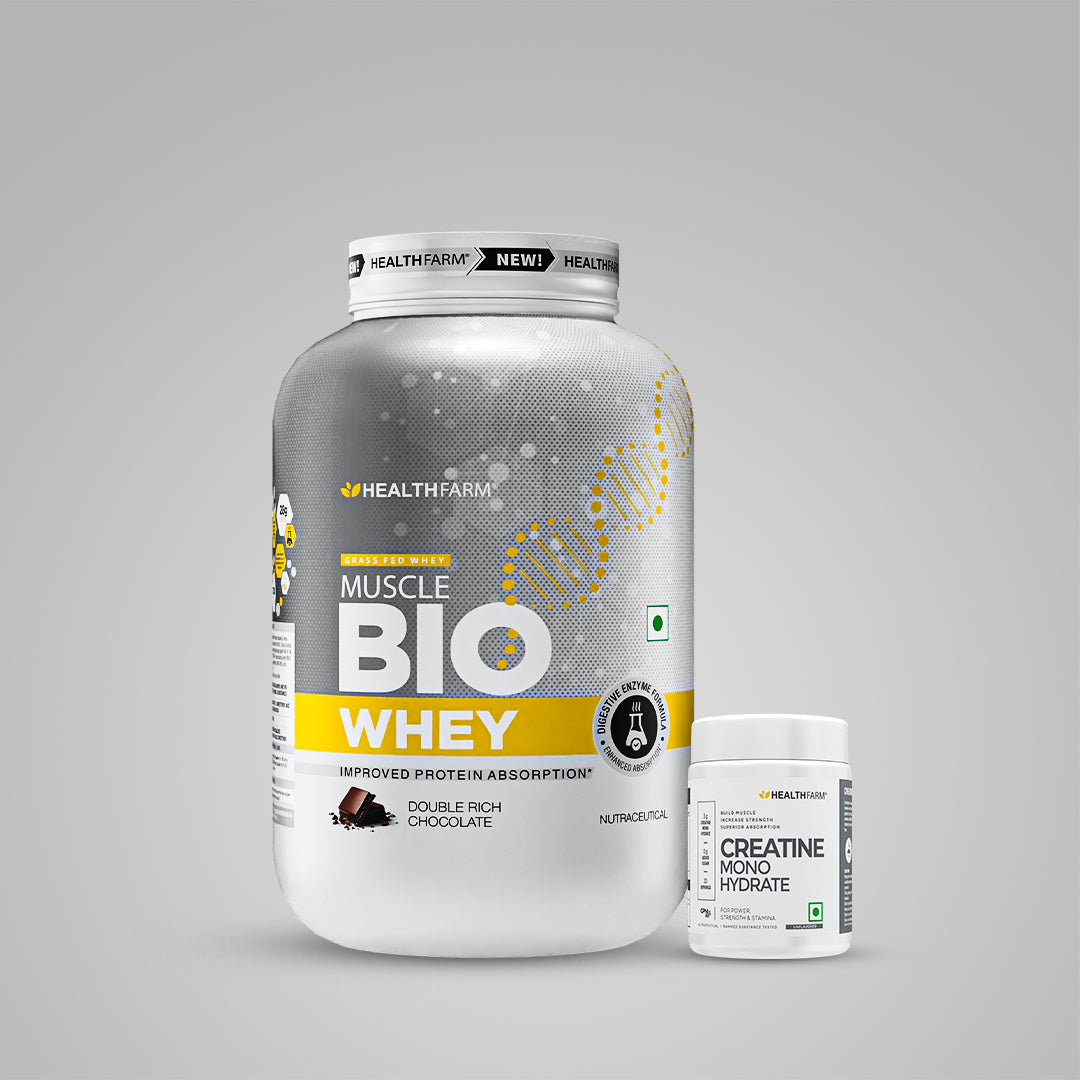 Healthfarm Muscle Bio Whey | Grass Fed Protein | Improved Protein Absorption