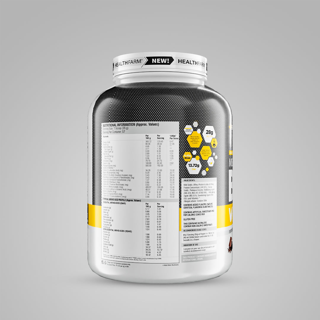 Healthfarm Muscle Bio Whey | Grass Fed Protein | Improved Protein Absorption