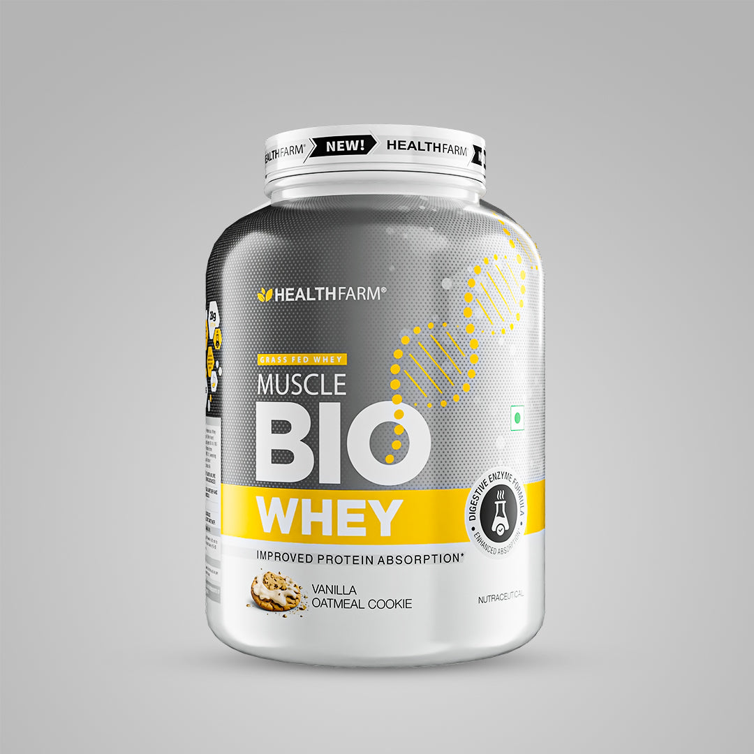 Healthfarm Muscle Bio Whey | Grass Fed Protein | Improved Protein Absorption