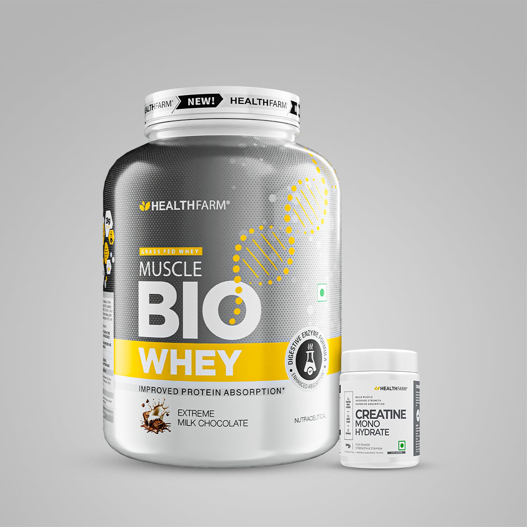 Healthfarm Muscle Bio Whey | Grass Fed Protein | Improved Protein Absorption