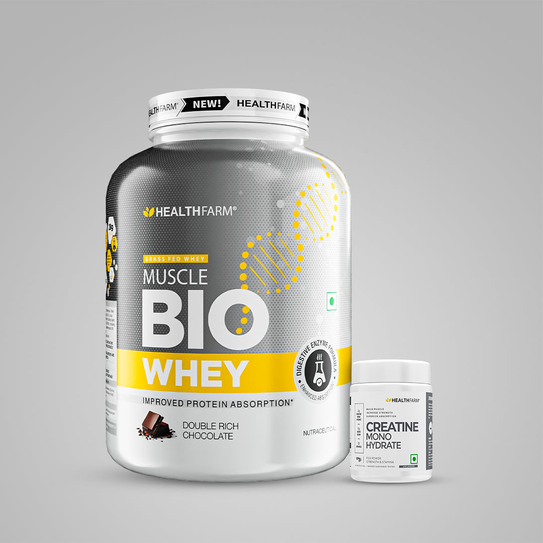 Healthfarm Muscle Bio Whey | Grass Fed Protein | Improved Protein Absorption