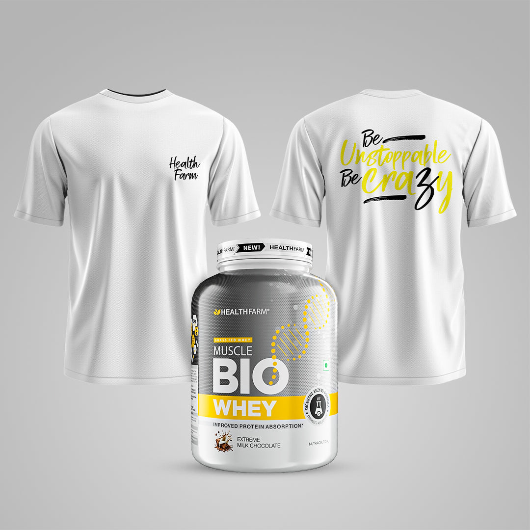 Healthfarm Muscle Bio Whey (2KG) + Free T-Shirt