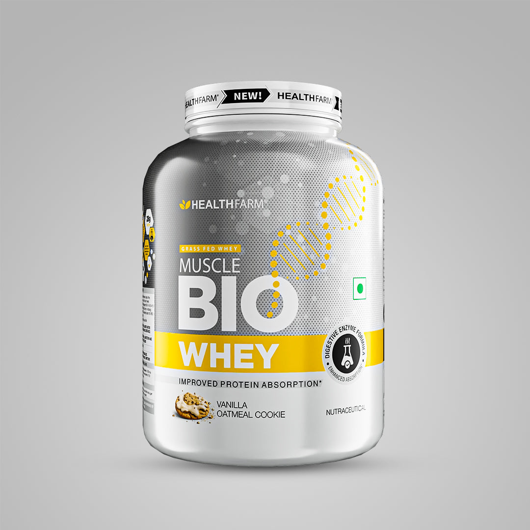 Healthfarm Muscle Bio Whey | Grass Fed Protein | Improved Protein Absorption